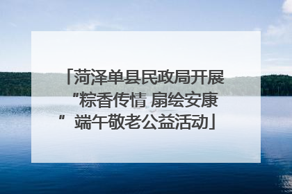 菏泽单县民政局开展“粽香传情 扇绘安康”端午敬老公益活动