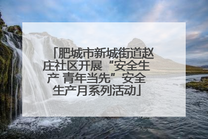 肥城市新城街道赵庄社区开展“安全生产 青年当先”安全生产月系列活动