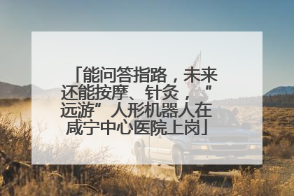 能问答指路，未来还能按摩、针灸，“远游”人形机器人在咸宁中心医院上岗