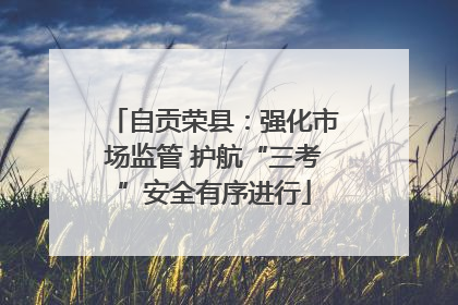 自贡荣县：强化市场监管 护航“三考”安全有序进行