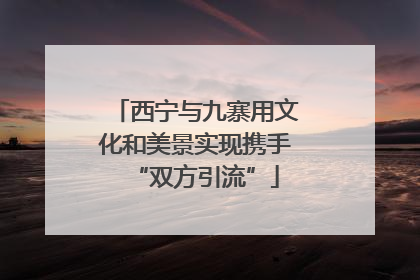 西宁与九寨用文化和美景实现携手“双方引流”