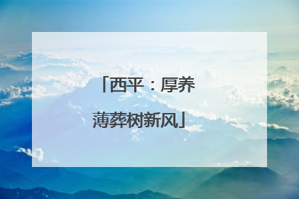 西平：厚养薄葬树新风