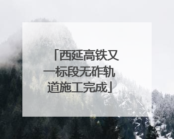 西延高铁又一标段无砟轨道施工完成