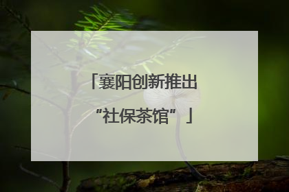 襄阳创新推出“社保茶馆”