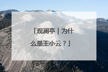观澜亭｜为什么是王小云？
