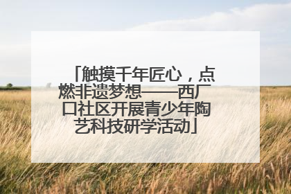 触摸千年匠心，点燃非遗梦想——西厂口社区开展青少年陶艺科技研学活动