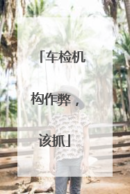 车检机构作弊，该抓