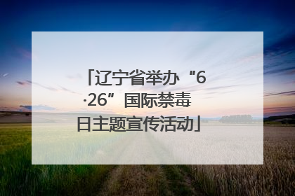 辽宁省举办“6·26”国际禁毒日主题宣传活动