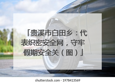 贵溪市白田乡：代表织密安全网，守牢假期安全关（图）