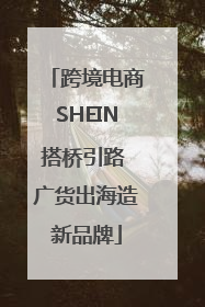 跨境电商SHEIN搭桥引路 广货出海造新品牌
