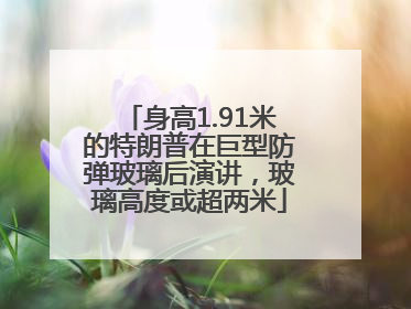 身高1.91米的特朗普在巨型防弹玻璃后演讲，玻璃高度或超两米