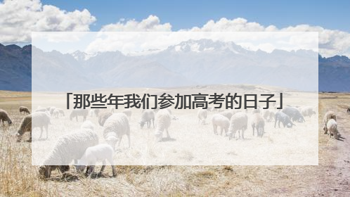 那些年我们参加高考的日子