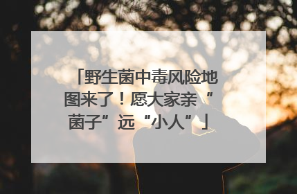 野生菌中毒风险地图来了！愿大家亲“菌子”远“小人”