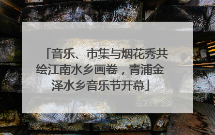 音乐、市集与烟花秀共绘江南水乡画卷，青浦金泽水乡音乐节开幕