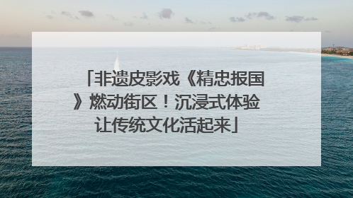 非遗皮影戏《精忠报国》燃动街区！沉浸式体验让传统文化活起来