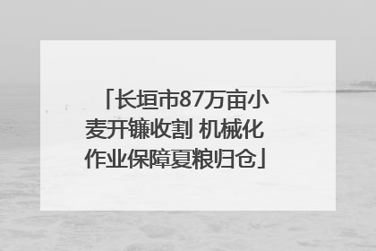 长垣市87万亩小麦开镰收割 机械化作业保障夏粮归仓