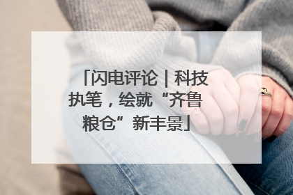 闪电评论｜科技执笔，绘就“齐鲁粮仓”新丰景