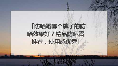 防晒霜哪个牌子的防晒效果好？精品防晒霜推荐，使用感优秀