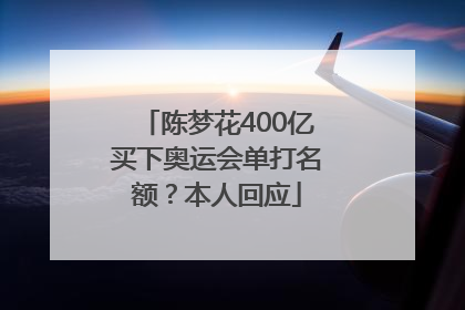 陈梦花400亿买下奥运会单打名额？本人回应