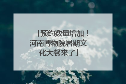 预约数量增加！河南博物院暑期文化大餐来了