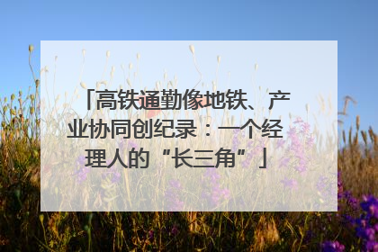 高铁通勤像地铁、产业协同创纪录：一个经理人的“长三角”