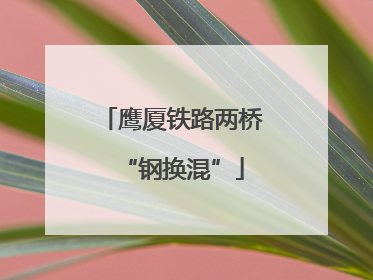 鹰厦铁路两桥“钢换混”