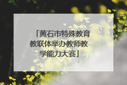 黄石市特殊教育教联体举办教师教学能力大赛