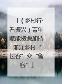（乡村行·看振兴）青年赋能资源加持 浙江乡村“过客”变“留客”