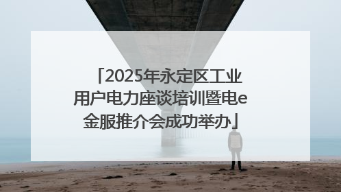 2025年永定区工业用户电力座谈培训暨电e金服推介会成功举办