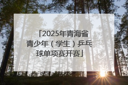 2025年青海省青少年（学生）乒乓球单项赛开赛