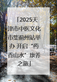 2025天津市中医文化市集蓟州站举办 开启“药香山水”康养之旅
