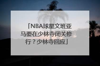 NBA球星文班亚马要在少林寺闭关修行？少林寺回应